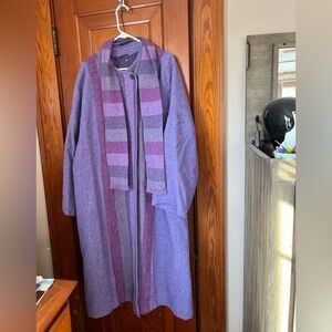 Avoca Collection Purple Wool Coat